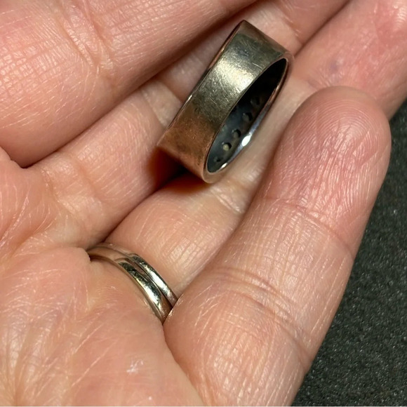 Sterling Silver 925 Marcasite Signet Pave Ring Size 8 Women’s Ring - Picture 5 of 9